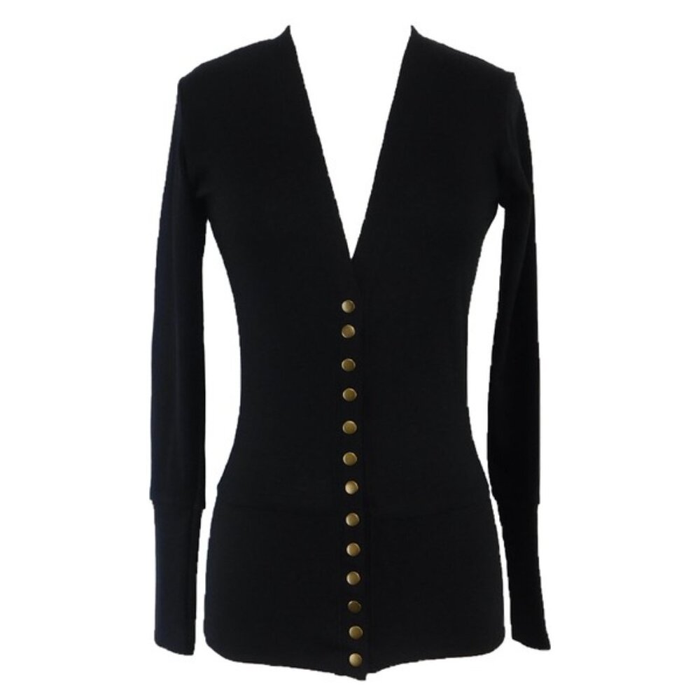 Black Button Up Cardigan